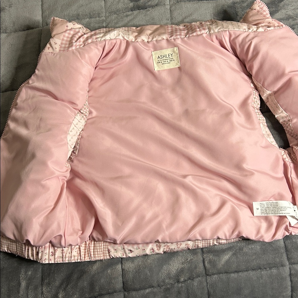 Pink Patchwork Puffer Vest - image 5